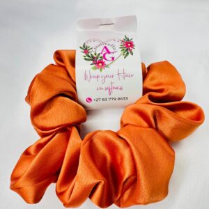 Peach scrunchie
