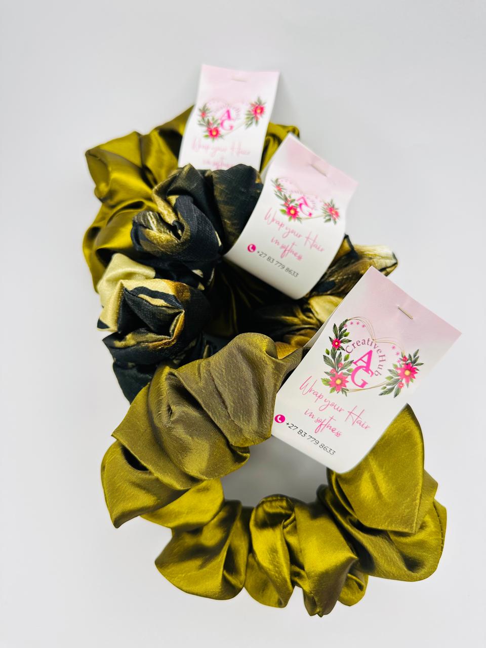olive green organza